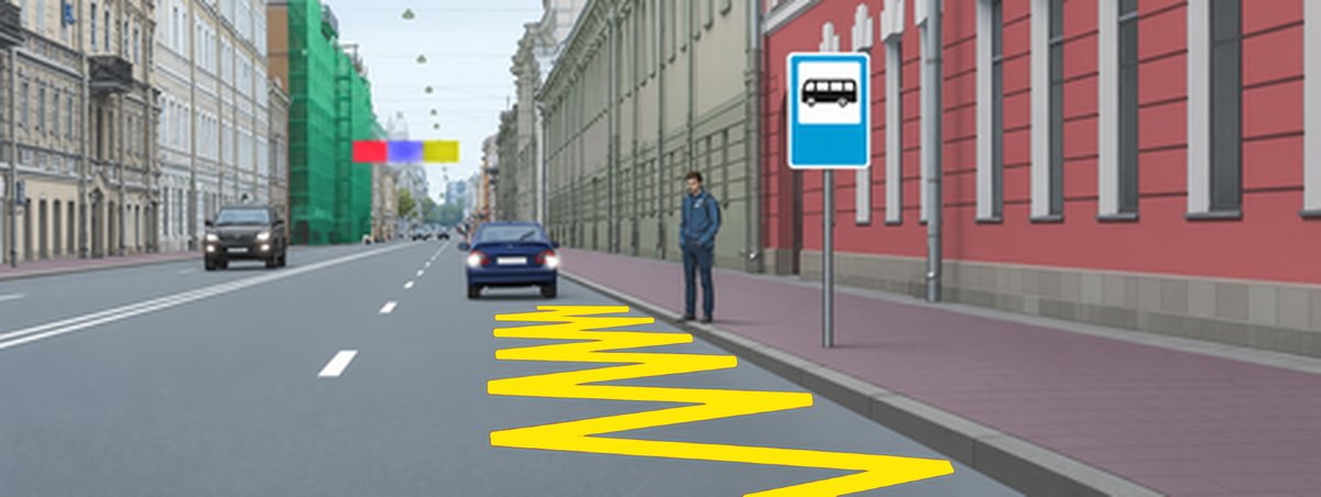 Illustration for the question: Is it permitted to approach the passenger by driving in reverse?