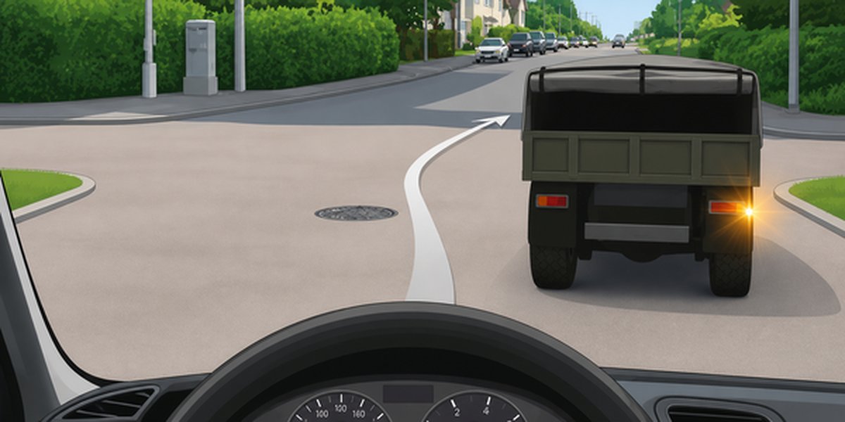 Illustration for the question: In this situation, are you permitted to perform the indicated maneuver?