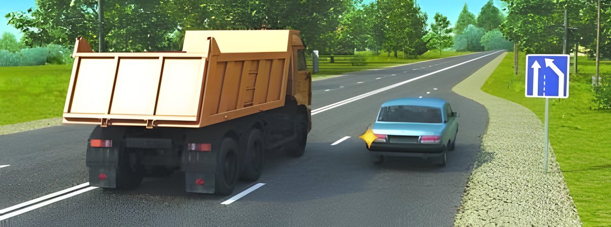 Illustration for the question: Which vehicle driver must yield?