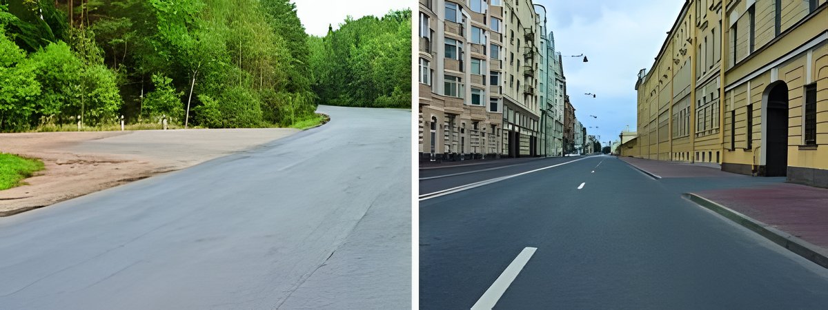 Illustration for the question: In which image is an intersection shown?