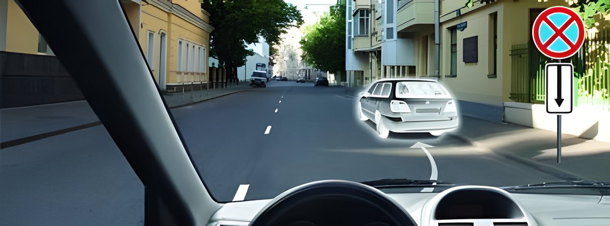 Illustration for the question: Is parking permitted at the indicated location?