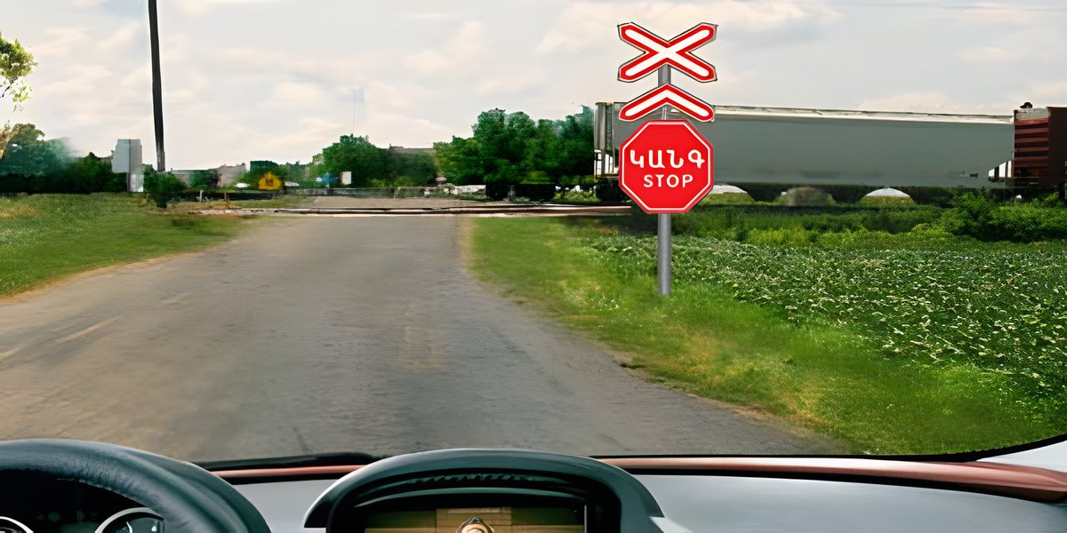 Иллюстрация к вопросу: Как должен поступить водитель в данной ситуации?