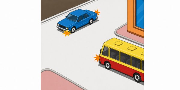 Illustration for the question: Which vehicle driver must yield?