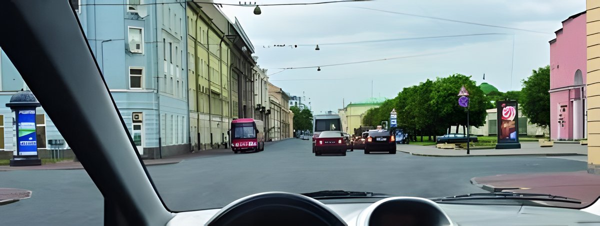 Иллюстрация к вопросу: Въезд на перекрёсток при заторе, образовавшемся непосредственно за ним, разрешается: