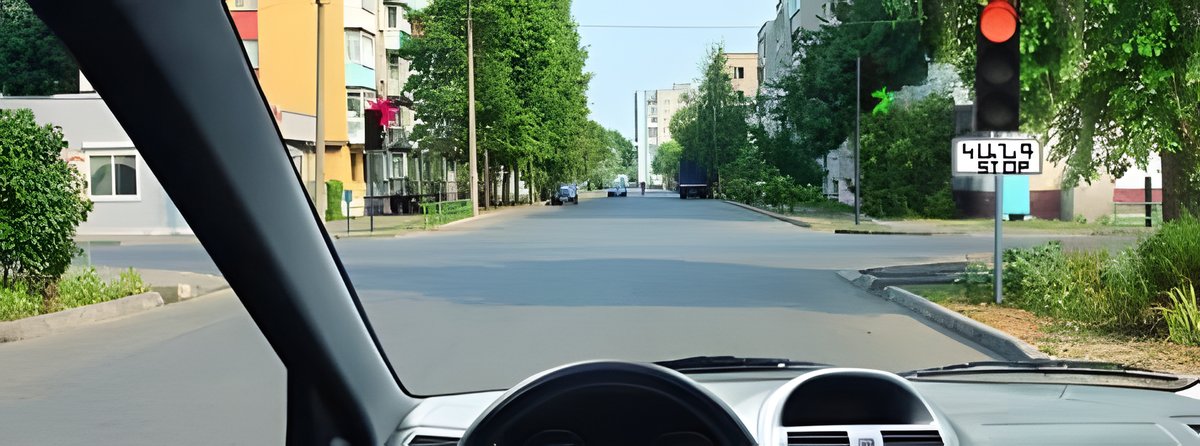 Иллюстрация к вопросу: Где следует остановиться, выполняя требование сигнала светофора?