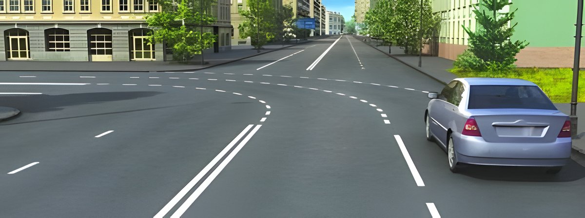 Illustration for the question: These broken pavement markings within the intersection indicate: