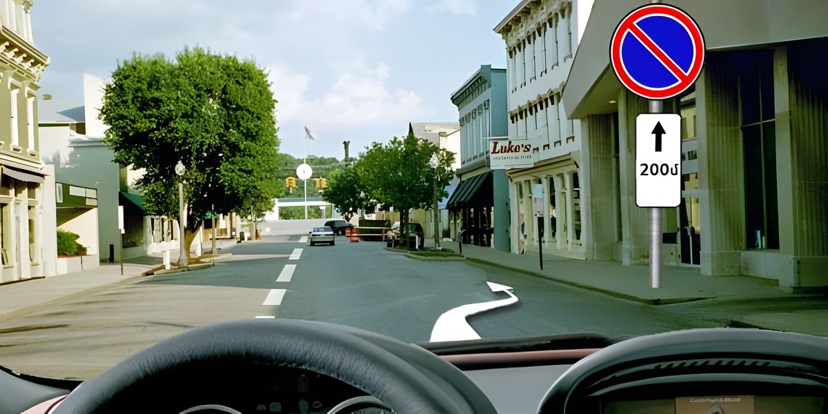 Illustration for the question: Within the area where these traffic signs are in effect, is stopping to pick up passengers permitted?