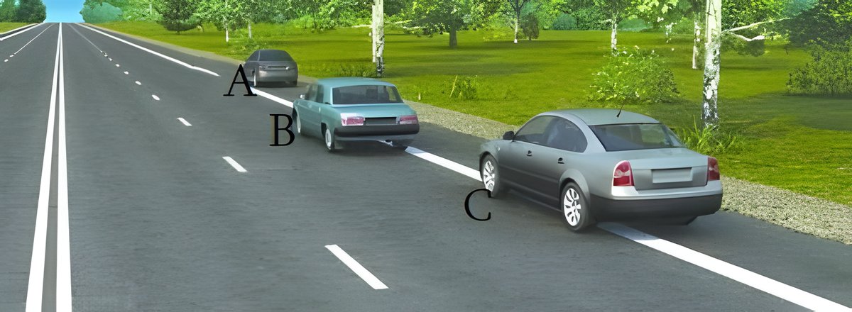 Illustration for the question: Which driver has violated the stopping rules?