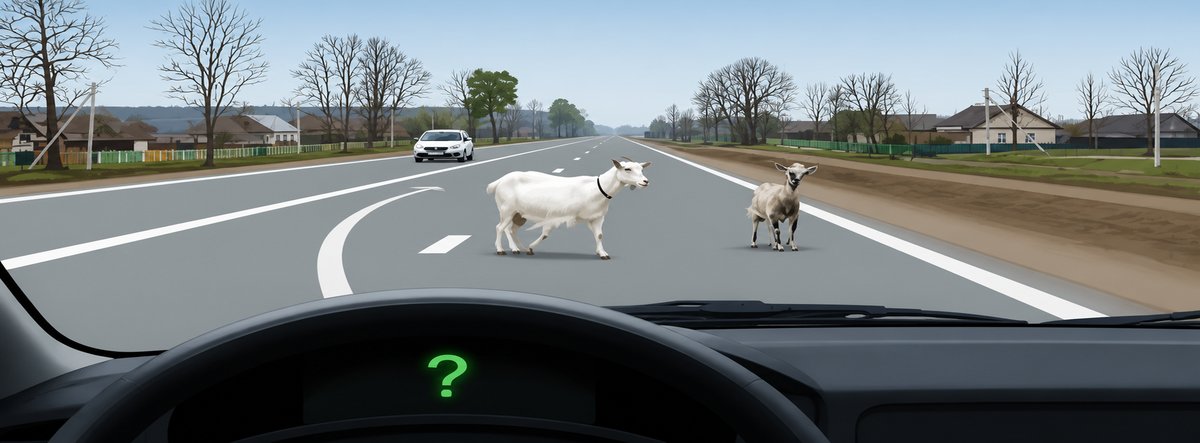 Illustration for the question: In the indicated situation, giving a turn signal is: